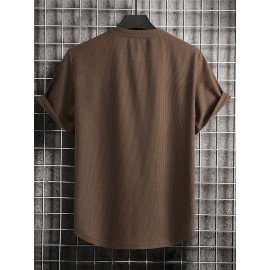 Solid Men's Casual Lightweight Short Sleeve Crew Neck Summer T-shirt