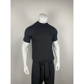 Men's Comfy Chic Turtleneck Solid T-shirt, Men's Summer Slim Fit Outdoor Clothes, Men's Clothing, Tops For Men, Gift For Men