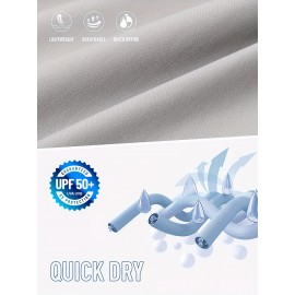 Men's Zip Pocket Sports Shorts, Swimwear, Quick Dry Lightweight Breathable UV Protection Beach Swimming Trunks (No Mesh Lining)