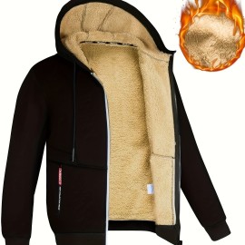 Lamb Velvet Autumn And Winter Sweater Men's Hooded New Trendy Handsome Solid Color Jacket Plus Velvet Thickened Clothes